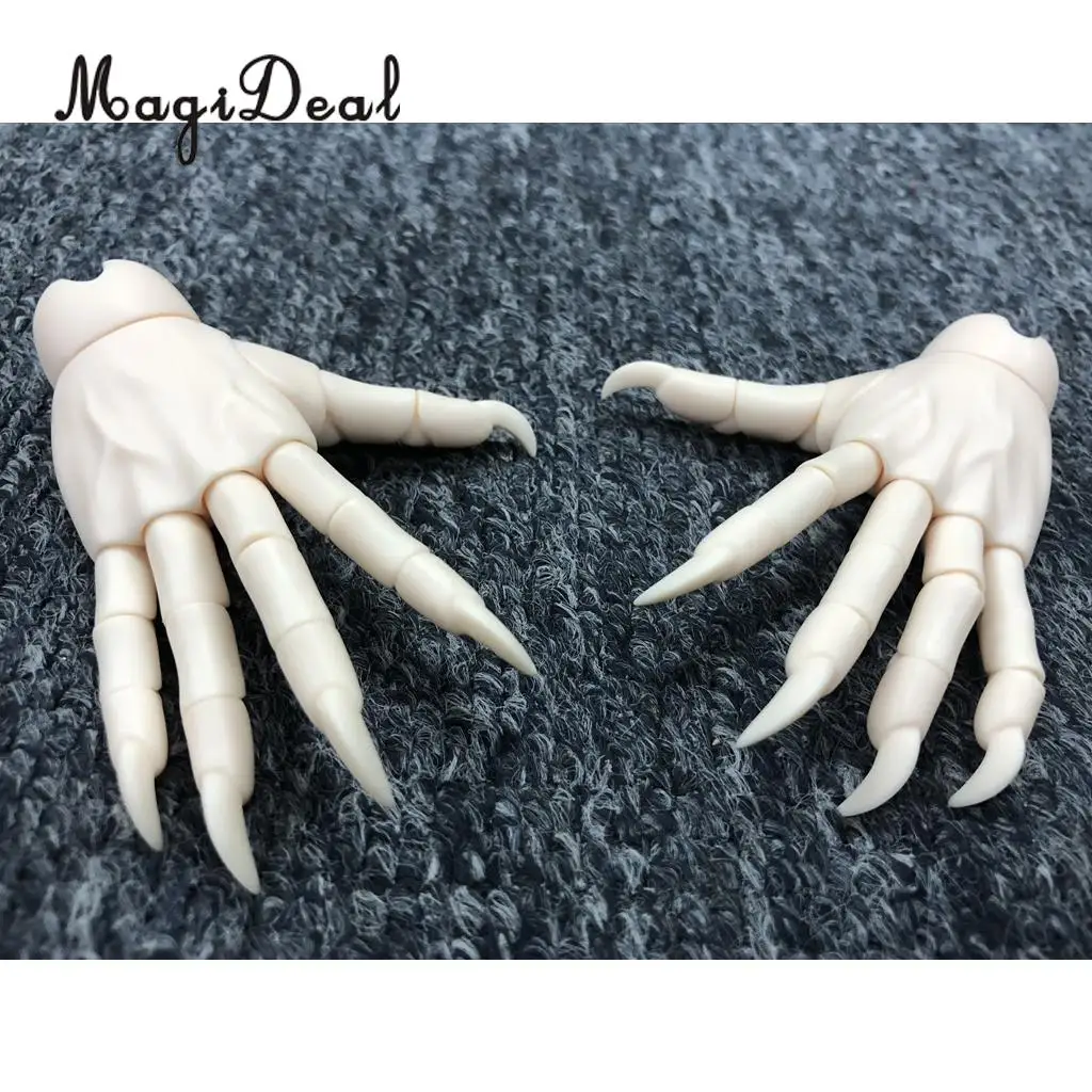 

1/3 Jointed Hands SD BJD Unisex Hands With Long Fingernails Super Dollfie Halloween Making Props