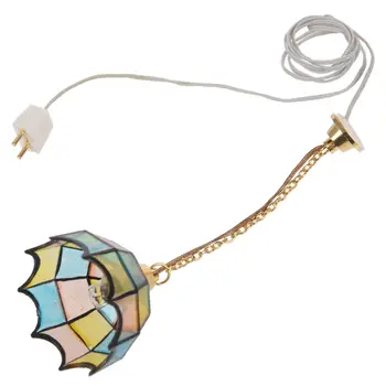 

Doll house miniature beautiful color ceiling lamp light Hanging lamps