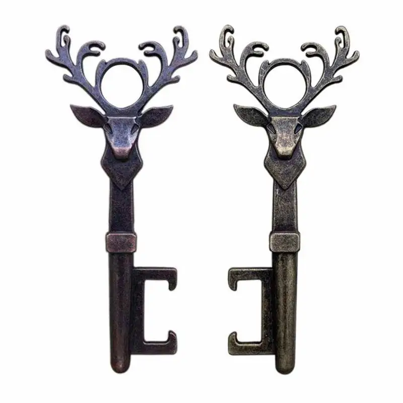 

Deer Head Stopper Beer Bottle Opener Vintage Deer Key Beautiful Convenient Practical Portable Key Pendant Opener Home Tools