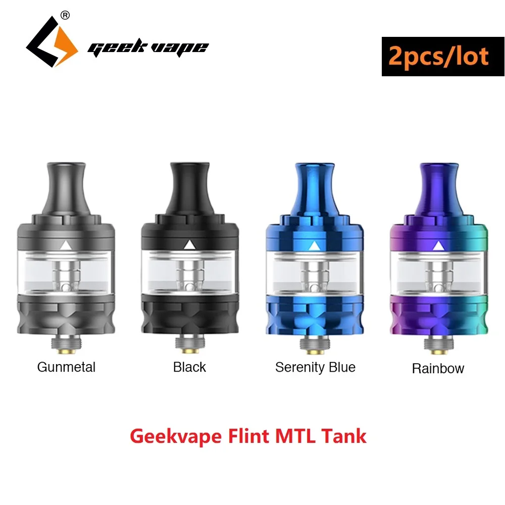 

2pcs/lot Geekvape Flint MTL Tank 2ml Capacity E-cigarette Vape Atomizer with NS 1.6ohm Coil VS Geekvape Zeus Dual/ Zeus X Tank