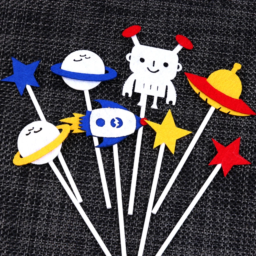 11Pcs Cake Topper Airplane Hot Air Ballon Birthday Flags Rocket Cloud Babyshower Wedding Party Baking Decor Cupcake | Дом и сад