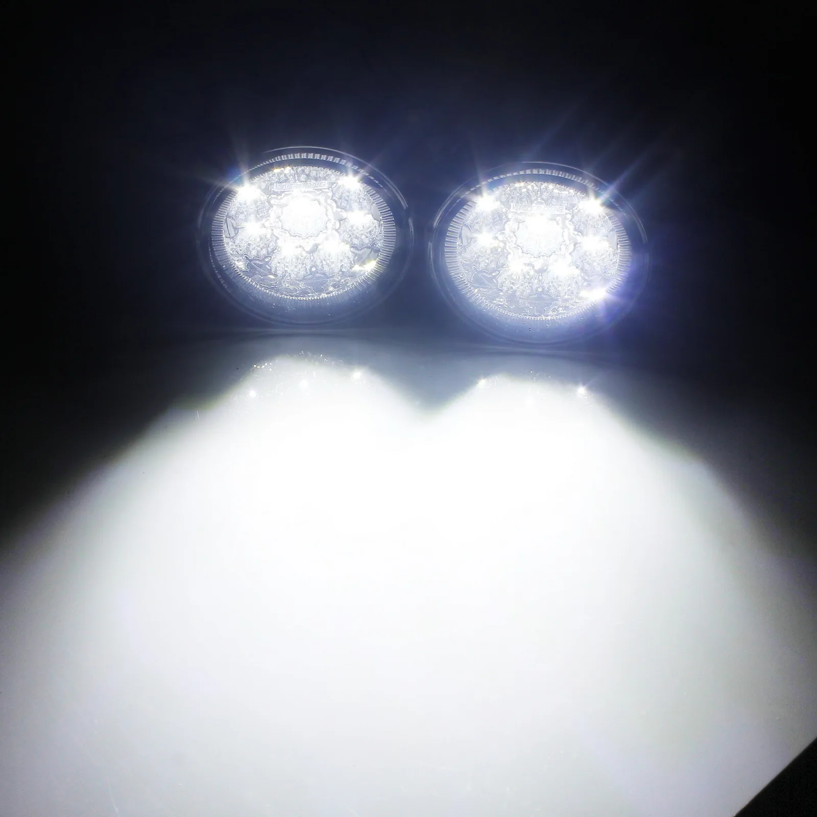 ANGRONG 2x9 светодиодный передний противотуманный светильник DRL для Ford Fiesta Focus Transit MK7
