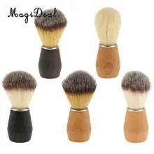 

MagiDeal Men's Shaving Brush Barber Salon Men Facial Beard Cleaning Appliance Shave Tool Razor Brush with Wood Handle for men