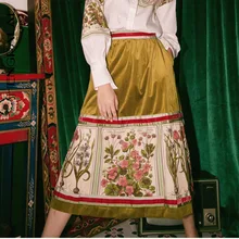 SHENGPALAE весенняя одежда для женщин в стиле ретро бархатная юбка с высокой талией и карманами YH072