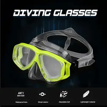 

Adjustable Glasses Silicone Swimming Diving Scuba Anti-Fog Goggles Mask Snorkel Adult Snorkel Swimming Mask