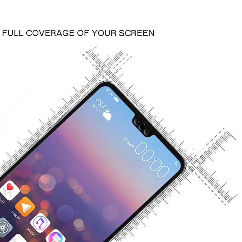 Защитное стекло с полным покрытием для Huawei P Smart закаленное защита экрана Huavei