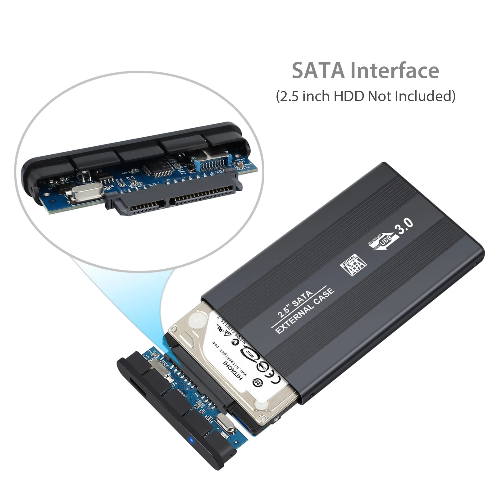 Proster чехол Sata для USB 3,0 Супер Скоростной жесткий диск Внешний корпус для хранения HDD коробка с USB кабель отвертка