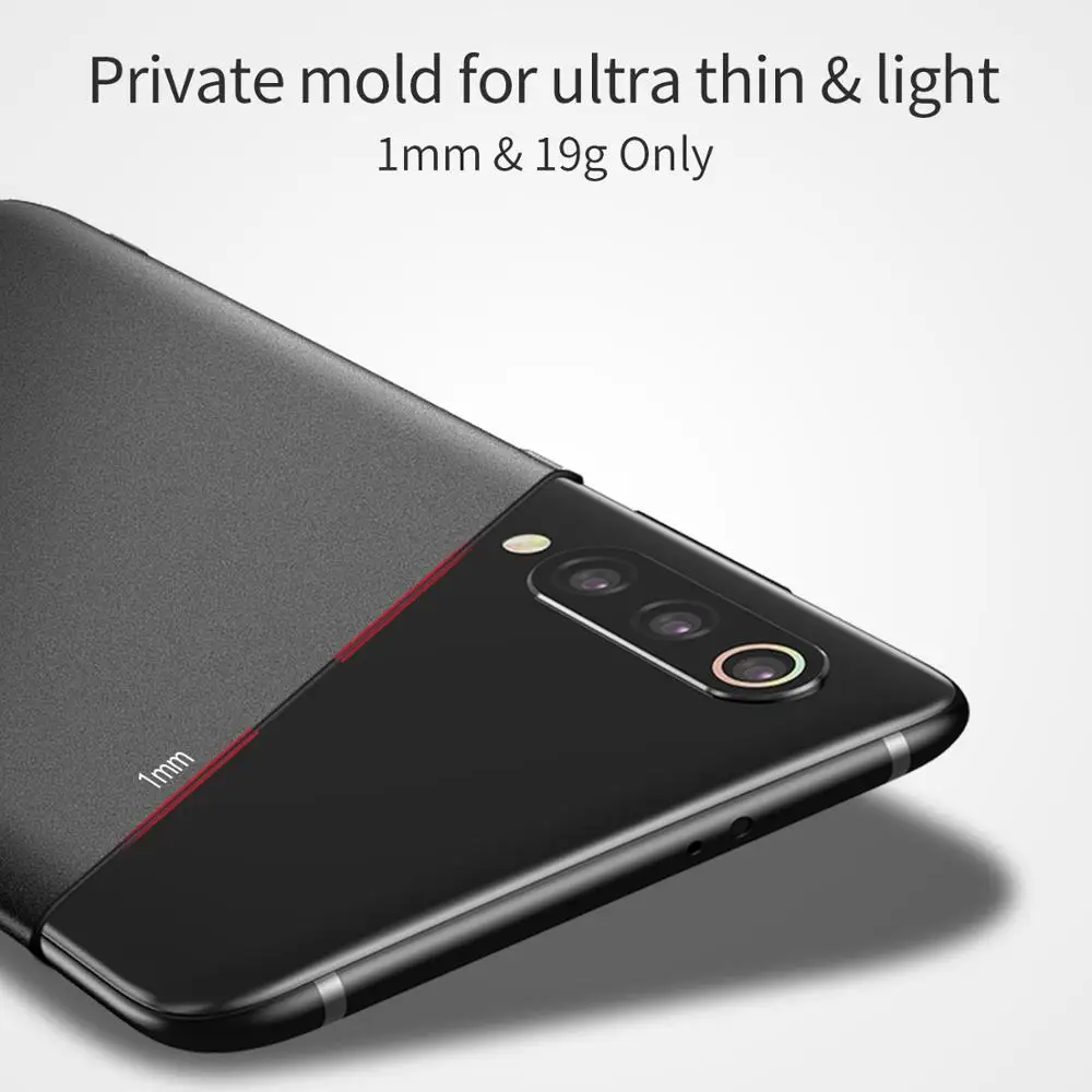 MSVII Phone Cases for Xiaomi Mi 9 Case Matte Hard Case Cover for Mi 9 Ultra-thin Anti-fingerprint Anti-knock for Xiaomi 9 Coque