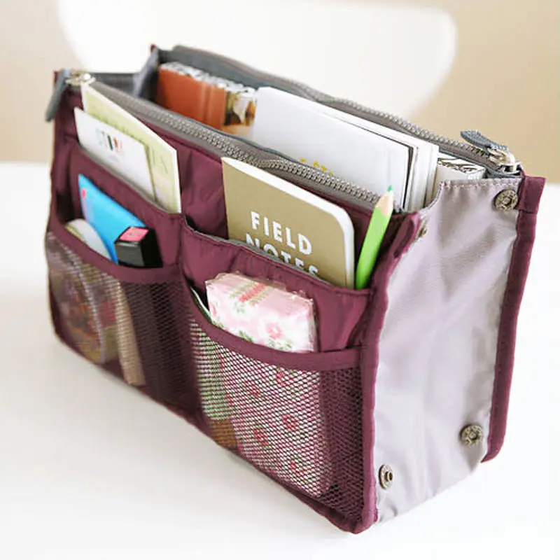 

Women Nylon Comestic Makeup Bags Portable Large Capacity Multiple Built-in Pockets Packing Organizers