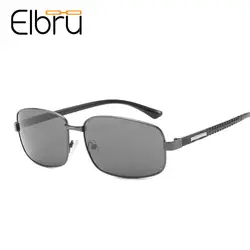 Elbru Для мужчин поляризационные закончил близорукость Glassse Солнцезащитные очки металлический пилот, вождение очки для близоруких