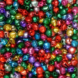 200 pc 6*8 мм Смешанные Стиль Красочные Jingle Bells DIY вечерние украшения ремесло украшения Классический Праздник Пром елочные украшения