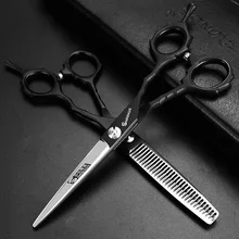 Barber makas hairdresser scissors kit professional 9cr13 6.0 440c barbershop hairdressing cutting&thinning shears cliper makas Barber makas hairdresser scissors kit professional 9cr13 6.0 440c barbershop hairdressing cutting&thinning shears cliper makas