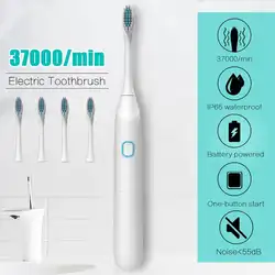 Электрический Зубная щётка с 4 сменные головки Перезаряжаемые электрические зубные щетки IP65 Водонепроницаемый Батарея питание