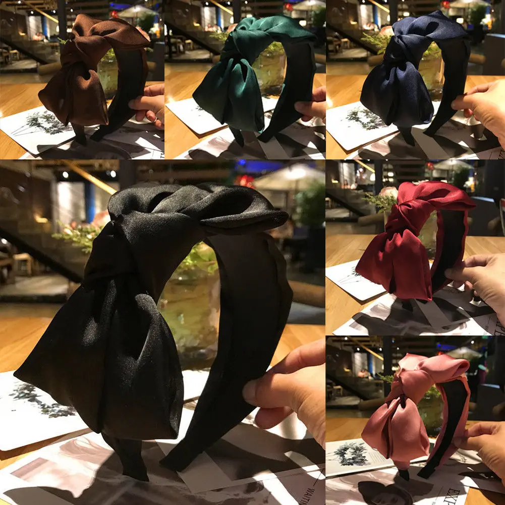 

Brand New Solid Pattern Cross Headband Women Twisted Turban Hair Band Stretch Knotted Bow Hairband Hair Accessories Headwrap