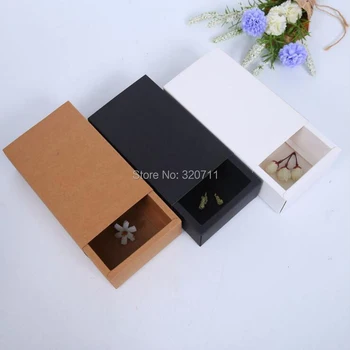 

24x11.5x7cm Paper Drawer Gift Boxes Kraft Brown Handmade Soap Packaging Boxes Party Storage box For Jewerly/Candy/Handicraft