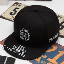 Бейсболка с вышитыми буквами и железным кольцом, унисекс Детские Хип-хоп кепки