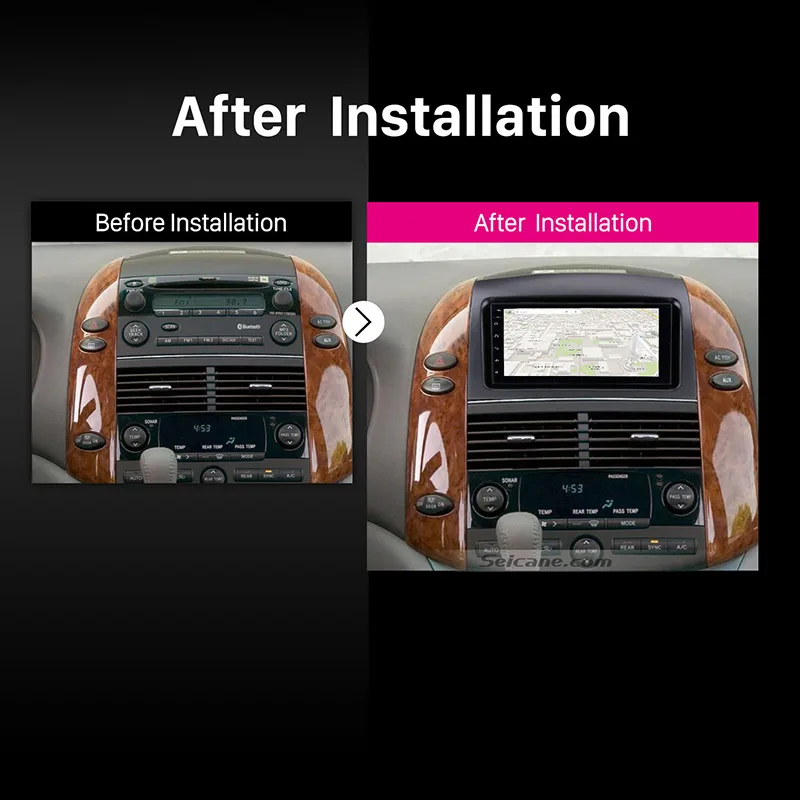 Best Higher Version RAM 2GB+ROM 32GB  Android 8.1 2Din Car Radio Head Unit For 2004-2010 Toyota Sienna GPS Navigation Player WIFI 3G 5