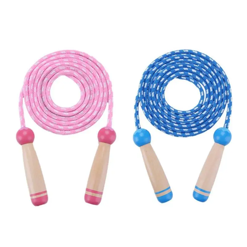 

Wooden Children Kids Jump Rope Sports Fitness Adjustable Jumping Ropes Kindergarten Educational Toys Outdoor Rope Toys for Kids