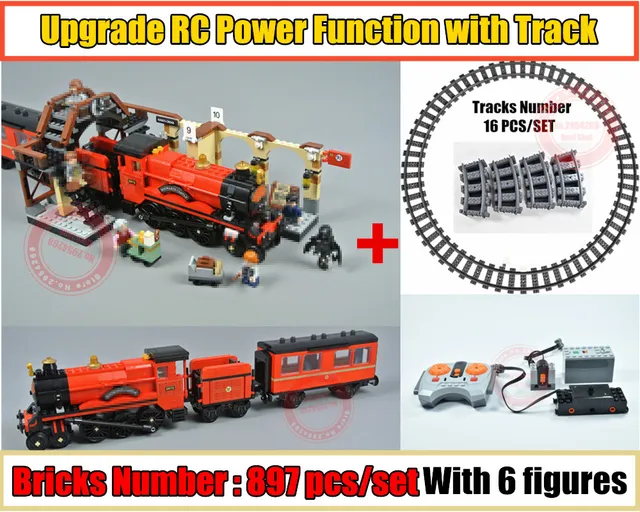 Us 1436 21 Offrc Motor Power Function Hogwarts Express Train Station Fit Legoings Technic Harry Potter Figures Building Block Brick 75955 Toy In