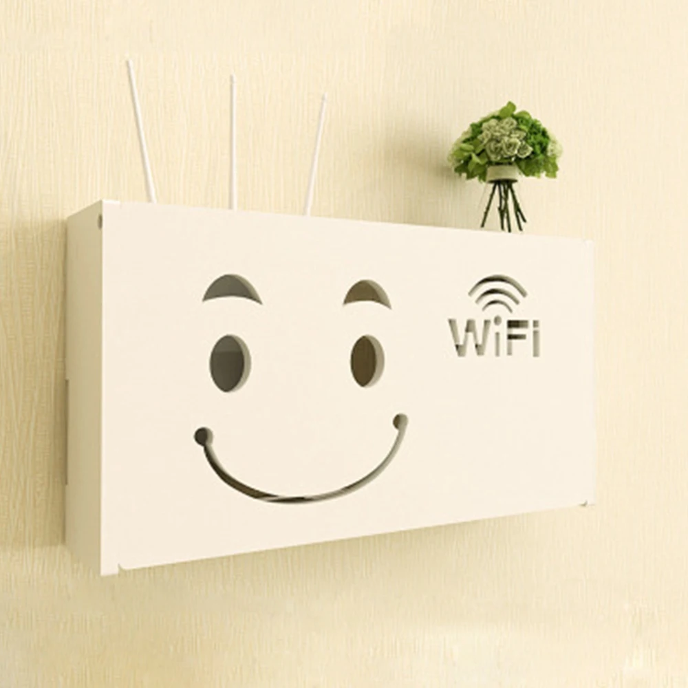 Беспроводной Wi Fi маршрутизатор деревянный ящик для хранения пластиковыая полка