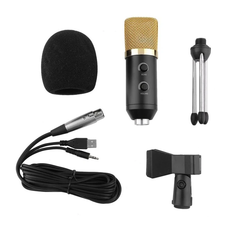 Mk F100Tl Usb конденсаторный звук Запись микрофон с подставкой Studio Professional проводной Skype компьютер Kareoke