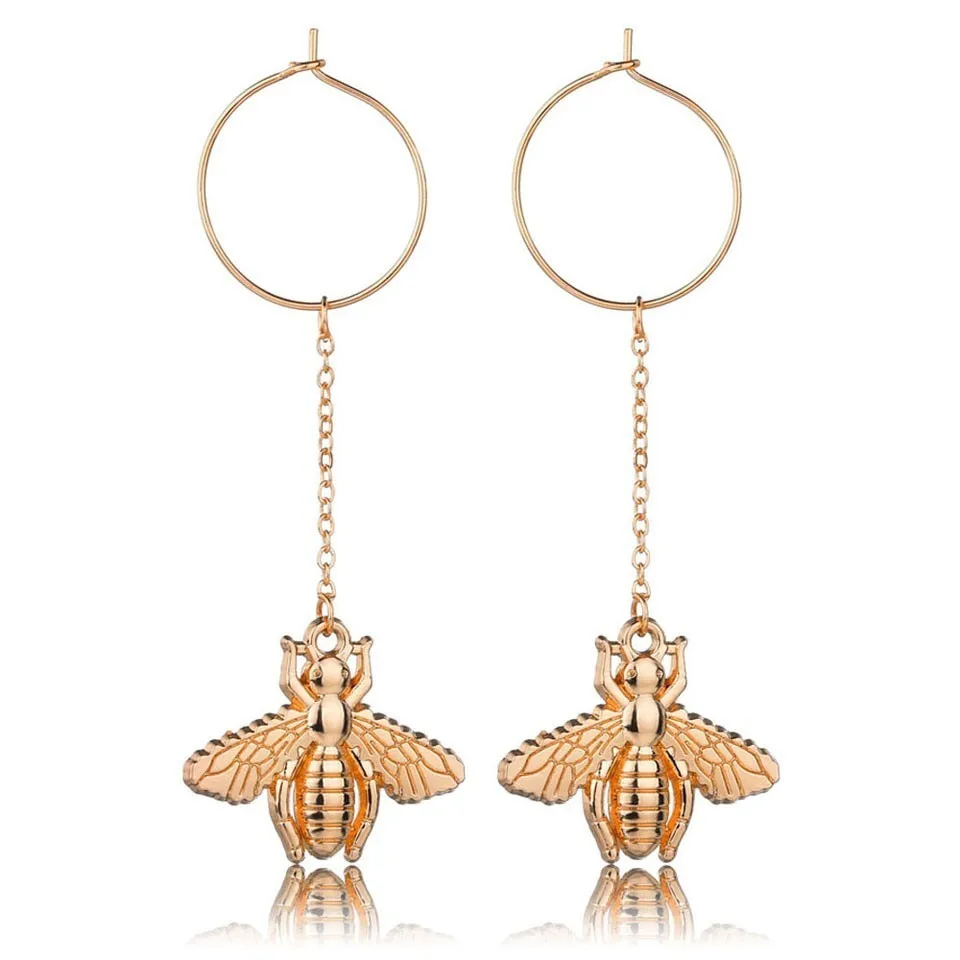 

Trendy Insect Modeling Women Fashion Drop Earrings For Girls Women Great Bright Concise Anniversary Drop Earrings Jewelry
