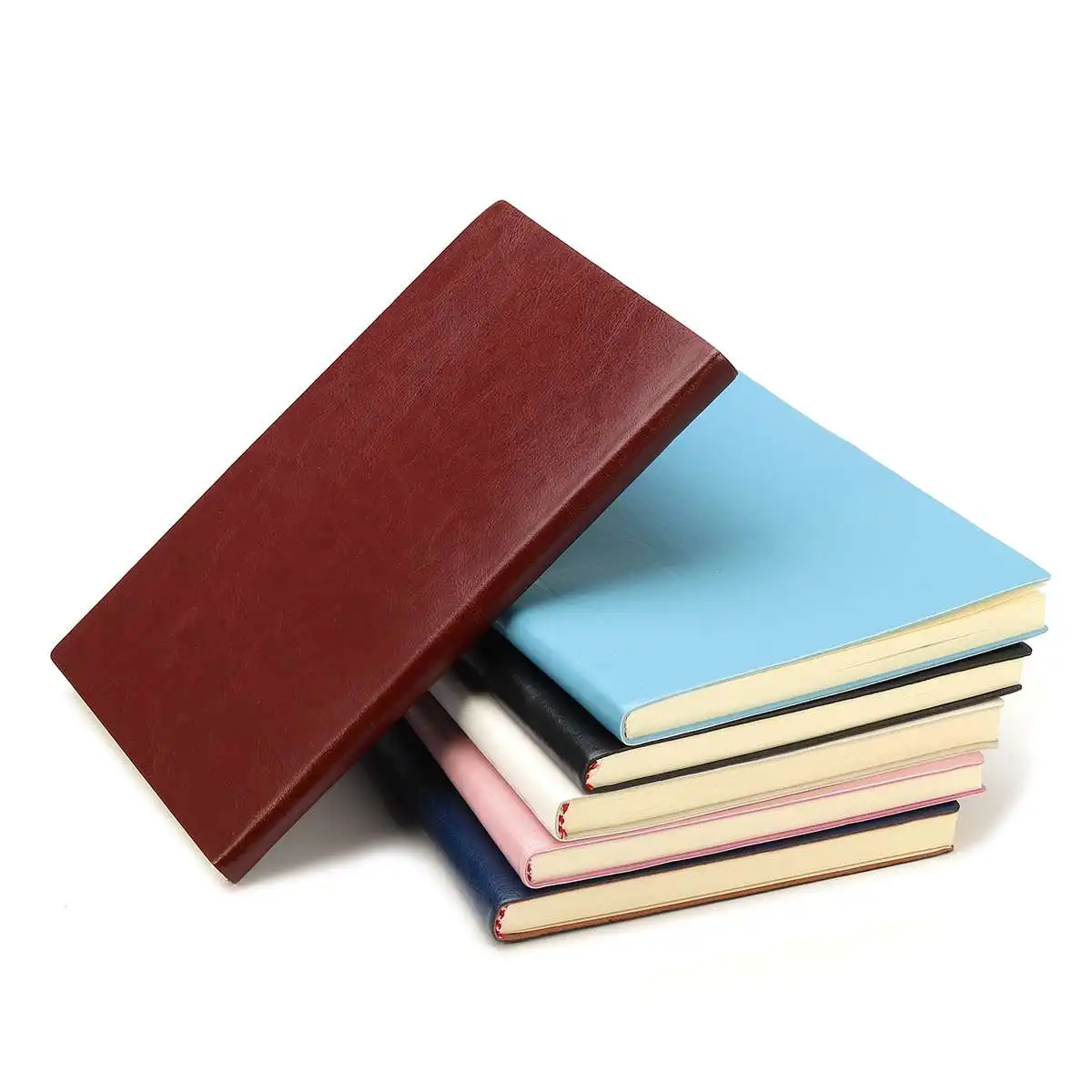 

1pcs Soft Cover PU Leather Notebook Writing Journal 100 Page Diary Book For Office School Use Stationery Diary Notebook