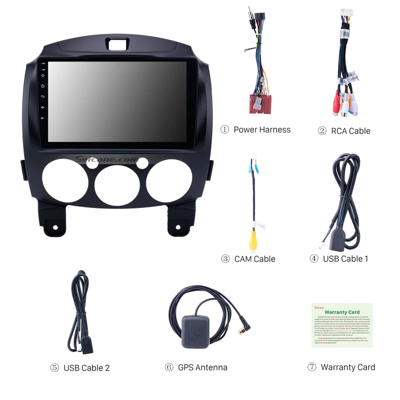 Flash Deal Seicane Android 8.1 9" RDS IPS 8-Core Car Radio Stereo for 2007-2014 MAZDA 2/Jinxiang/DE/Third generation GPS Navi Unit Player 3