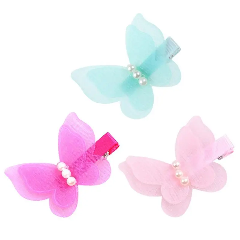 

Baby Girls Candy Color Hair Clip Butterfly Pearl Cute Hairpins Headbands Hairpin Barrette Multi Hair Accessaries Headwear