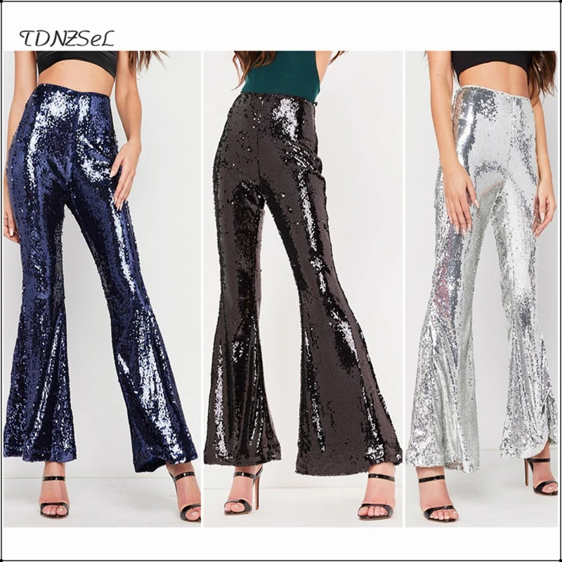 glitter stripe pants