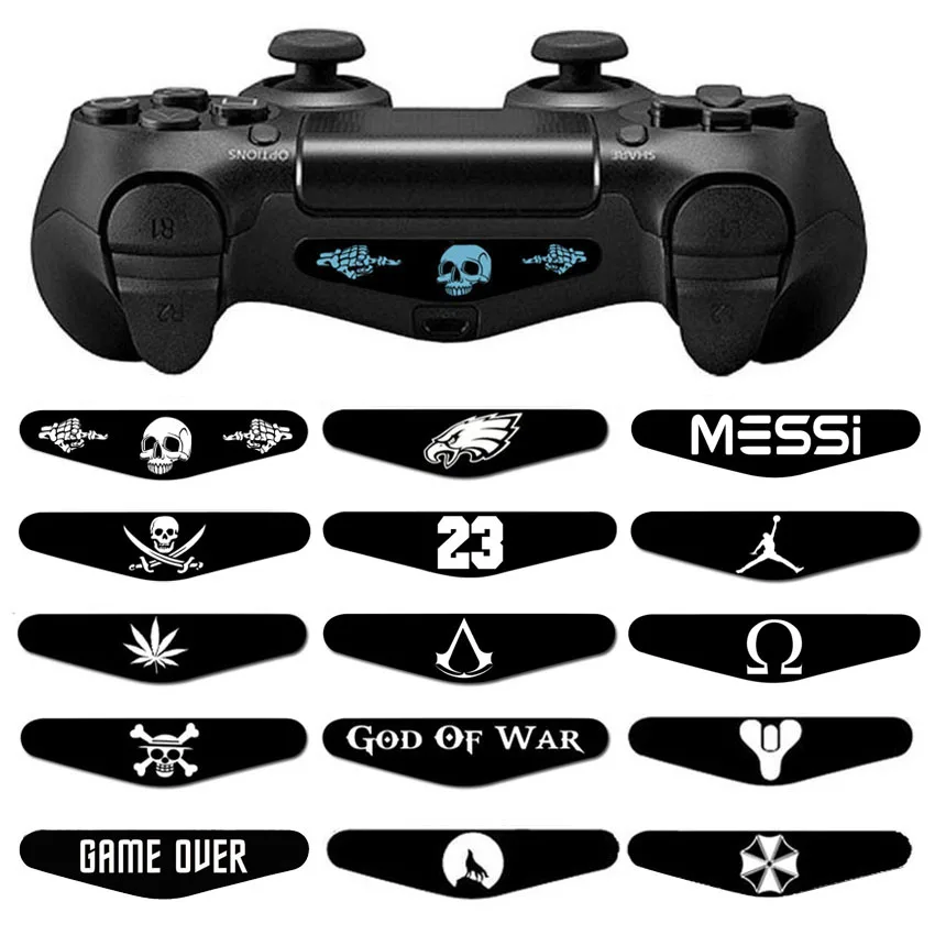 

2 PCS Cool Game Light Bar Vinyl Stickers Decal For Playstation 4 Led Lightbar Protect Skins for PS4 PRO Slim Controller