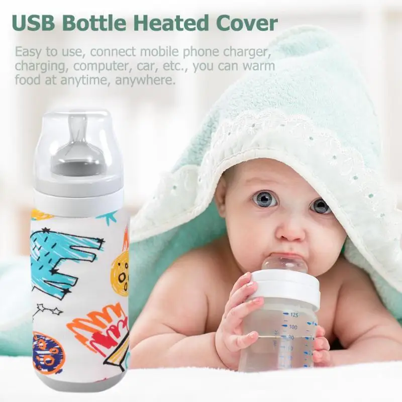 

USB Warmer Portable Travel Cup Baby Bottle Heater Outdoor Infant Milk Feeding Bottle Bag Cover Safety Warm Feeding heat