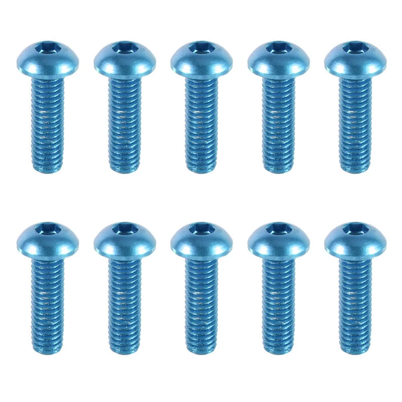 

M3 6/8/10/12mm Aluminum Alloy Button Head Hex Screws Socket Machine Bolts
