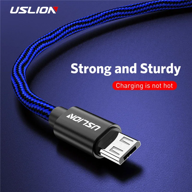 

USLION Micro USB Cable for Samsung Xiaomi Tablet Android USB Charging Cord 2A Fast Charge USB Data Cable Microusb Charger Cable