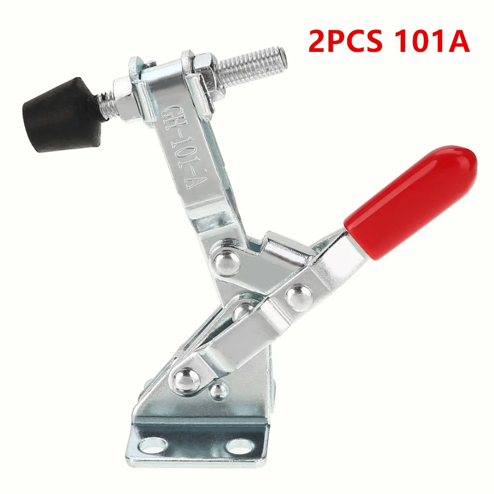 2PCS Vertical Type Toggle Clamp GH 101 A 50Kg 110Lbs Quick Holding Toggle Clamp For Hand Toolin