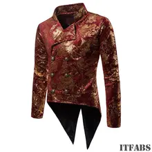 Осенний Повседневный Мужской Хлопковый приталенный высококачественный шикарный смокинг пиджак мужской модный бренд цветочный принт мужские костюмы