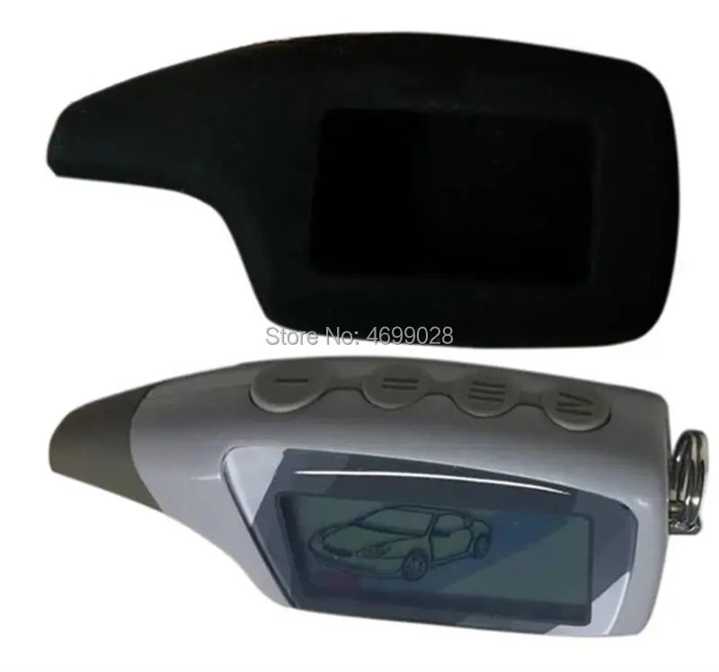 

M5 LCD Remote Control Keychain + Silicone Case For Vehicle Security 2 Way Car Alarm System Scher Khan M5 Scher-khan Magicar 5