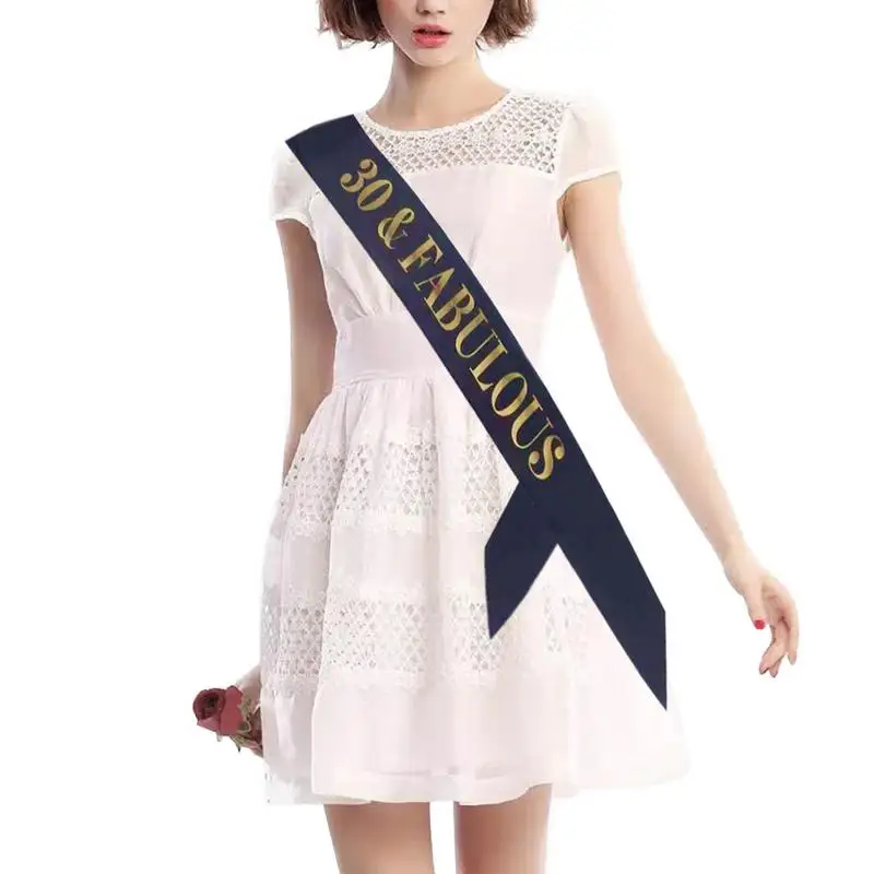 30&Fabulous Sash - 30th Birthday Belt Birthday Gift Party Supplies Decorations