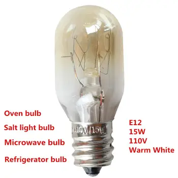 

AC 110V Edison Bulb E14 15W Refrigerator Fridge Light Bulb Tungsten Filament Lamp Bulbs Warm White Ligthing