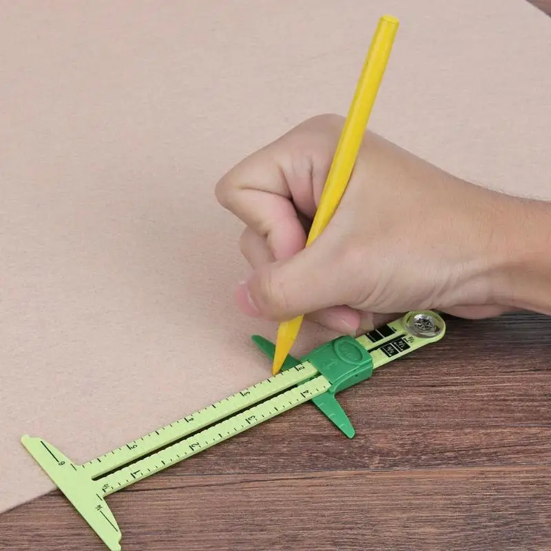 

5 in 1 Multi-function Measuring Ruler Plastic Sliding Gauge Sewing Quilting Marking Tools Household ruler tools marking sliding