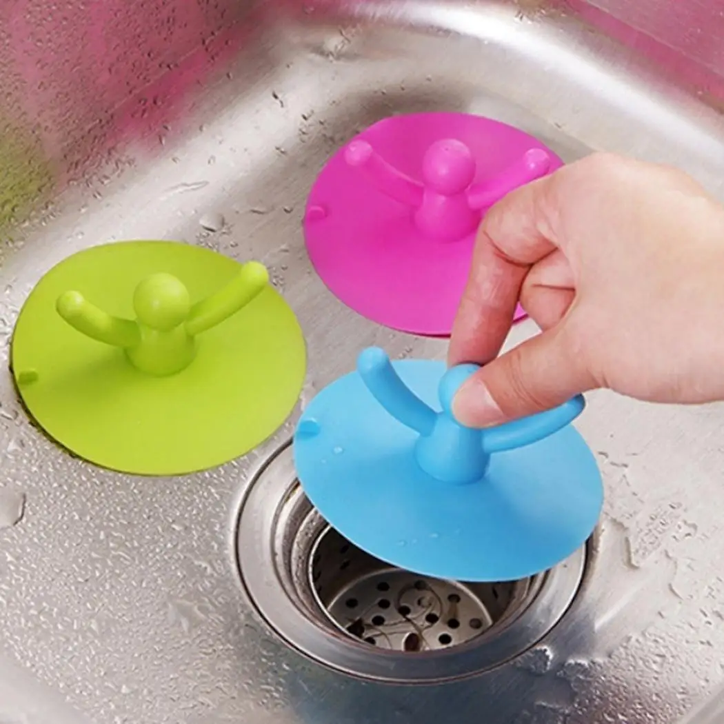 

1pcs Durable Practical Little Man Shape Bathtub Bathroom Kitchen Sink Drain Plug Cover Water Stopper New Home Hotel Accessories