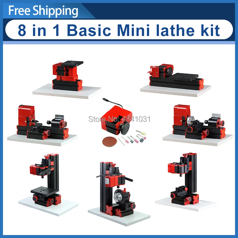 

Z8000 8 in 1 Kit, DIY 24W Basic Mini lathe kit,24W 20,000r/min, Standardized children education,BEST Gift