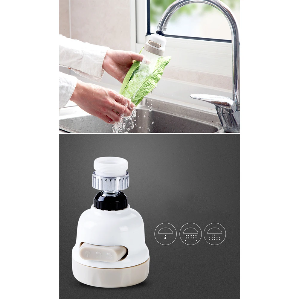 

Kitchen Tap Head Universal 360 Degree Rotatable Faucet Water Saving Filter Sprayer Drop Shipping Recommended