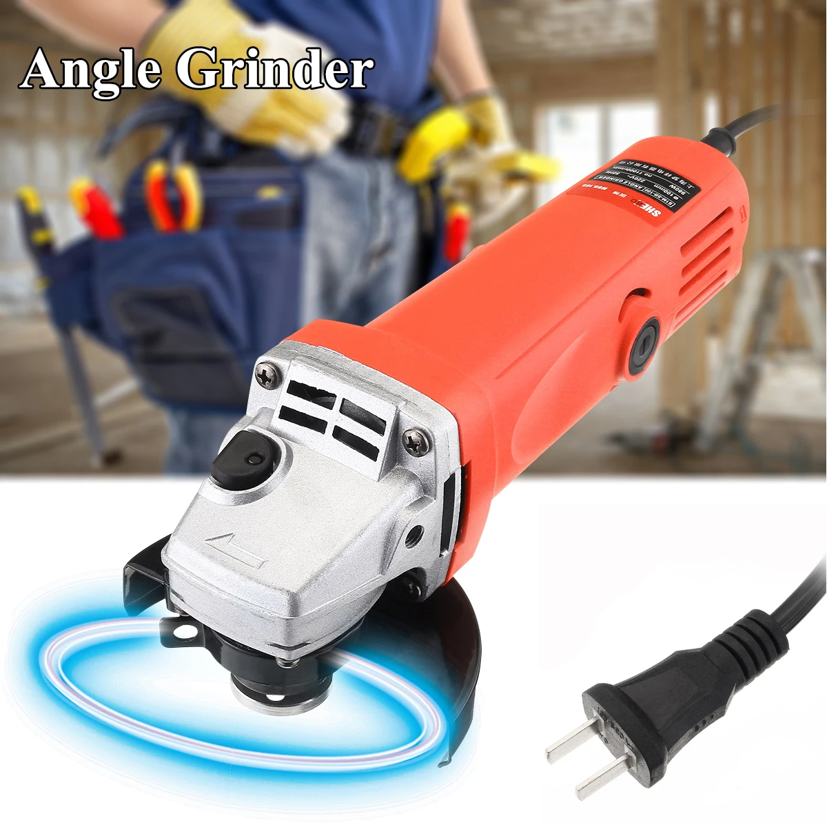 

1020W 11000RPM Small Electric Angle Grinder Polishing Machine Metal Grinding Cutter Heavy Wheel Cutting Tool US Plug
