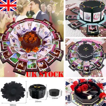 

DIY Photo Album Explosion Box Folding Scrapbook Handmade Loving Memory Surprise Valentine Wedding Gift