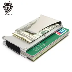 Тонкий металлический кредитный держатель для карт с RFID Анти-главный дорожный мини-кошелек для Rfid кошелек маленький волшебный бизнес