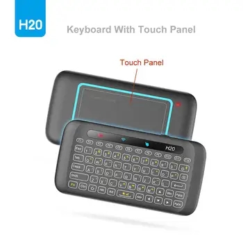

H20 Wireless LED Backlit Mini Keyboard with Full Screen Mouse Touchpad for Google Android TV Box PC Pad