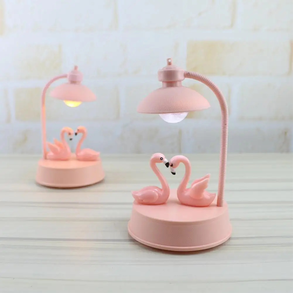 Cute Flamingo Music LED Night Light Children Bedside Lamp for Kids Room
