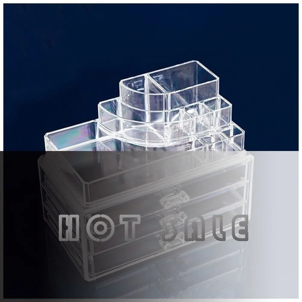 

New shop SYU Arrivals Multi-layer large capacity drawer type transparent cosmetic plastic storage box desk accessories
