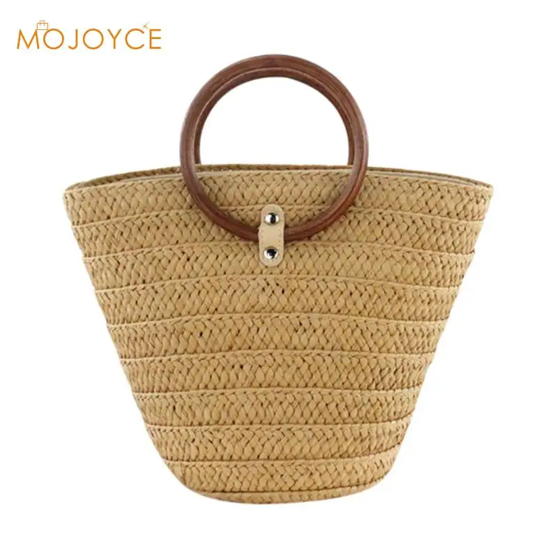 

Vintage Large Capacity Totes Women Woven Shoulder Handbags Top-handle Bags Handbags Women Casual Top-handle Bag